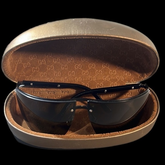 Authentic Gucci 1891/S Rimless Sunglasses Gray Blk Silver Haardware W Gucci Case - Picture 2 of 15